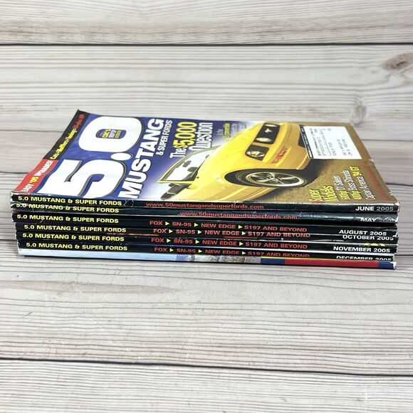 VTG 5.0 Mustang & Super Fords Magazine 2005 Lot of 7 Ford Muscle Car Fox Racing - Picture 2 of 16